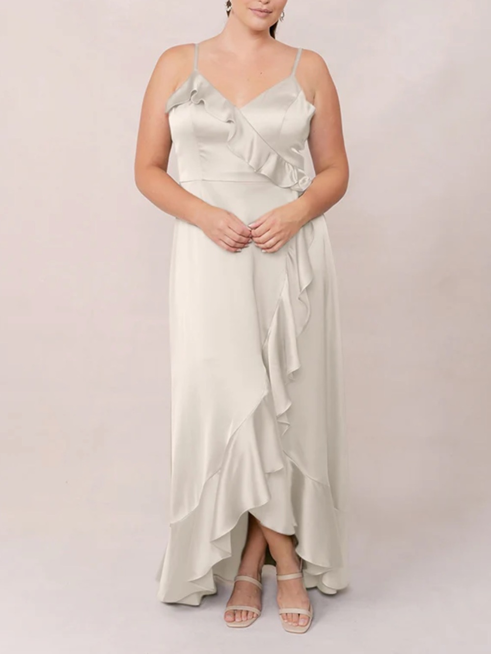Revelry Paloma in Soft Champagne - 702 Ruffled Women's bridesmaid dress